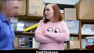 Cute Chick Fucked in Security Officer For Stealing